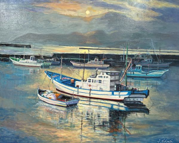 第74回 光陽展　委員　西村 俊彦（ﾆｼﾑﾗ ﾄｼﾋｺ）　伊豆の海　(油）F100